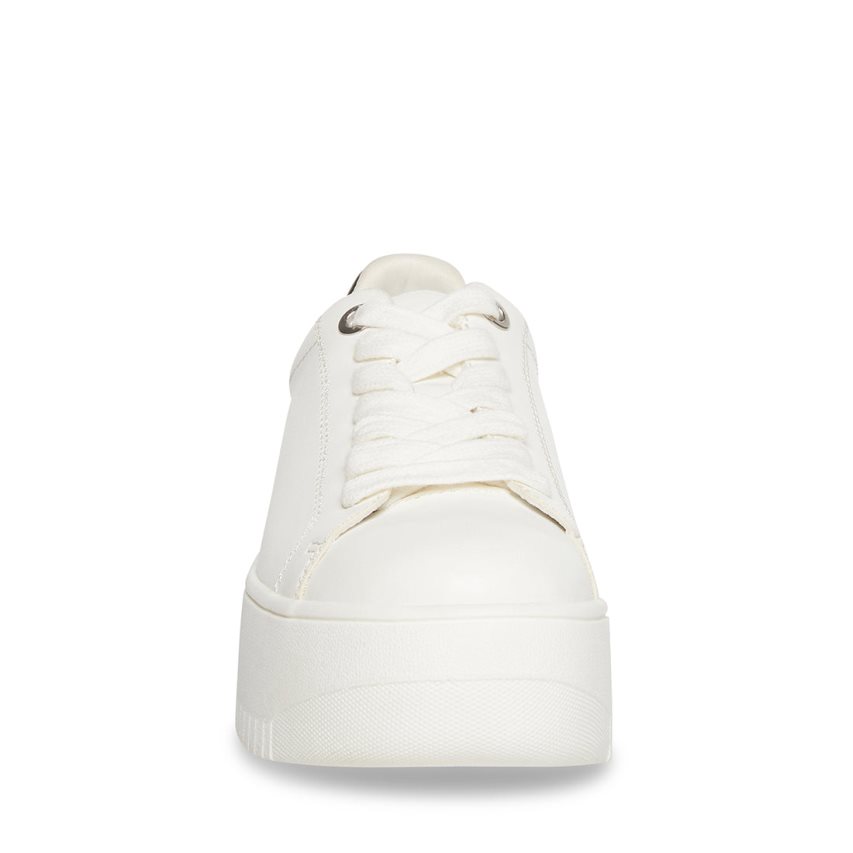 White Steve Madden Rockaway Women's Platform Shoes | PH 3725JWM